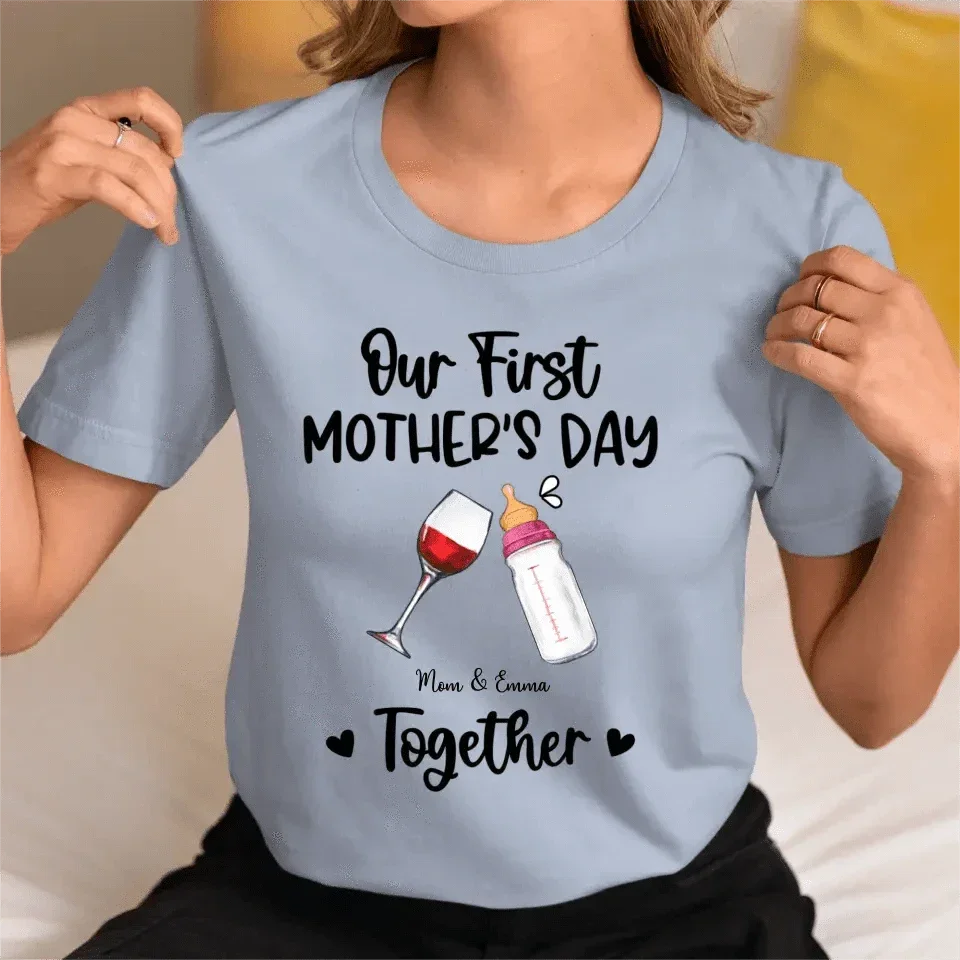 Personalized Baby Onesie/ T-shirt - Mother's Day Gift Idea For Baby/Mom - Our First Mother's Day Together - Joliny