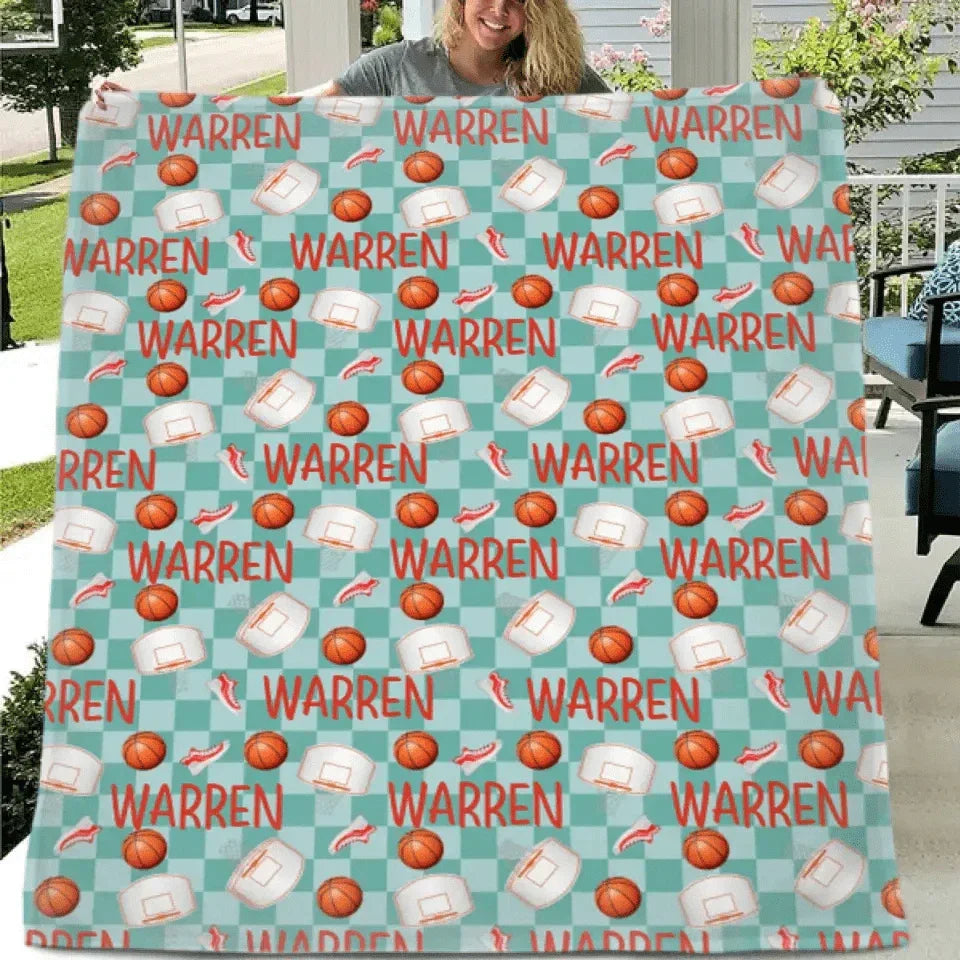 Personalized Basketball Star Name Blanket - Joliny