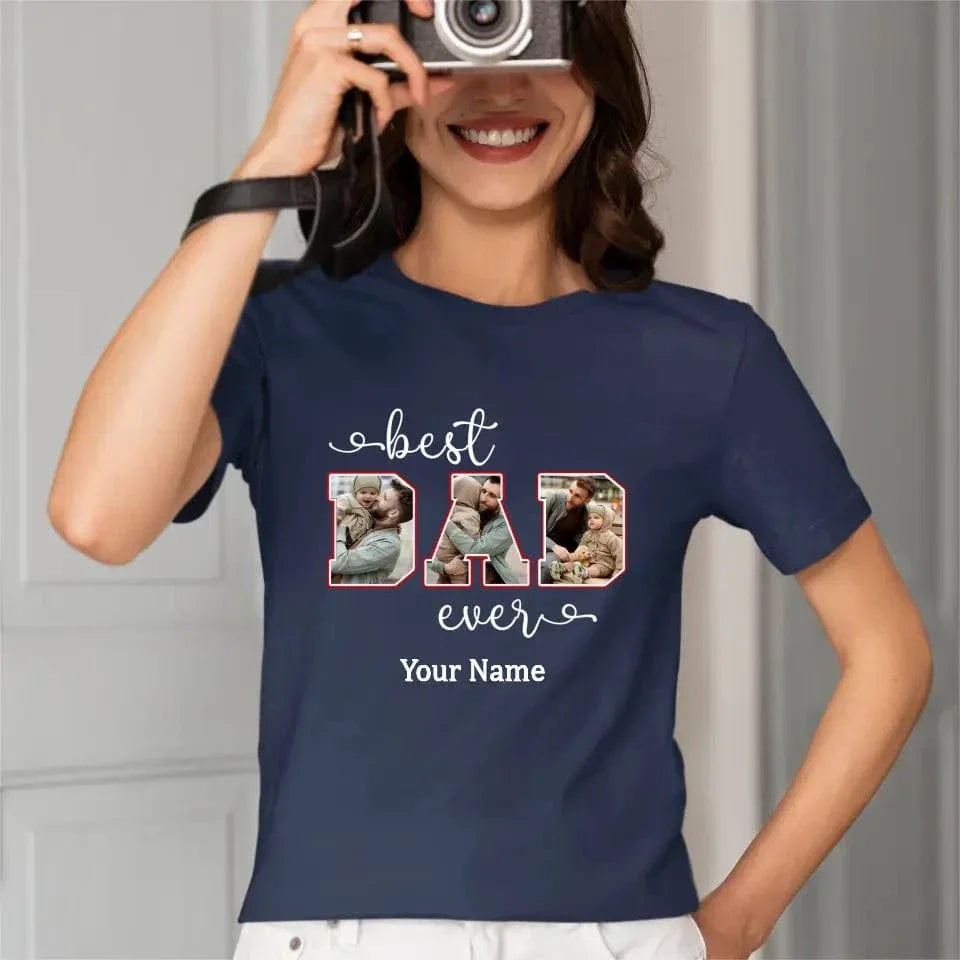 Personalized Best Dad Custom Photo Shirt - Joliny