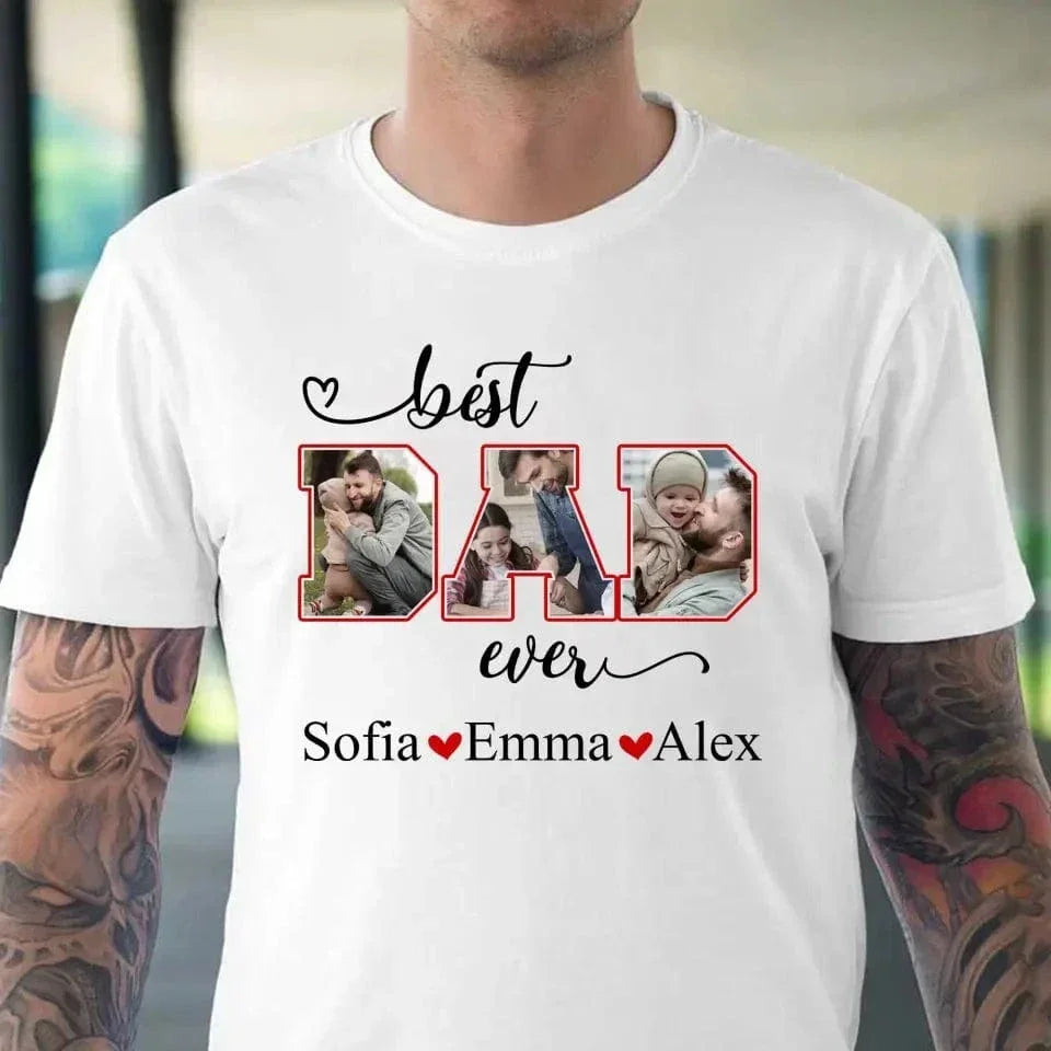 Personalized Best Dad Custom Photo Shirt - Joliny