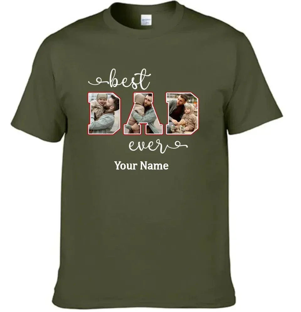 Personalized Best Dad Custom Photo Shirt - Joliny