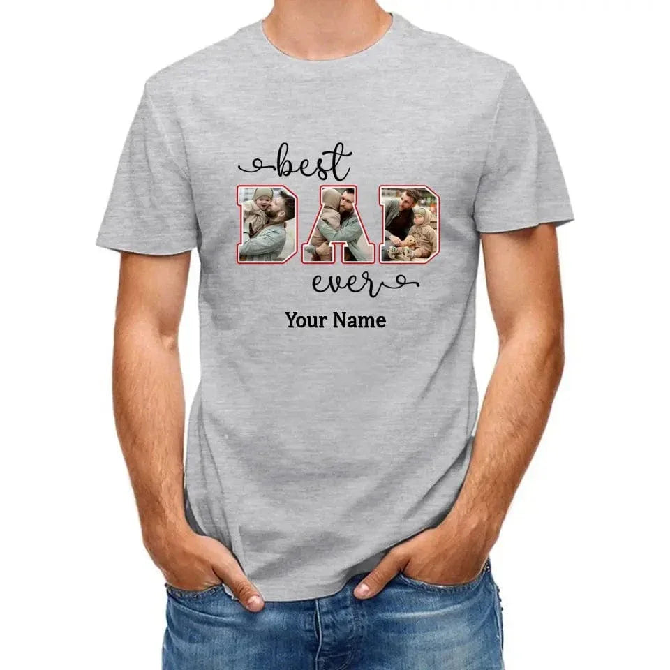 Personalized Best Dad Custom Photo Shirt - Joliny