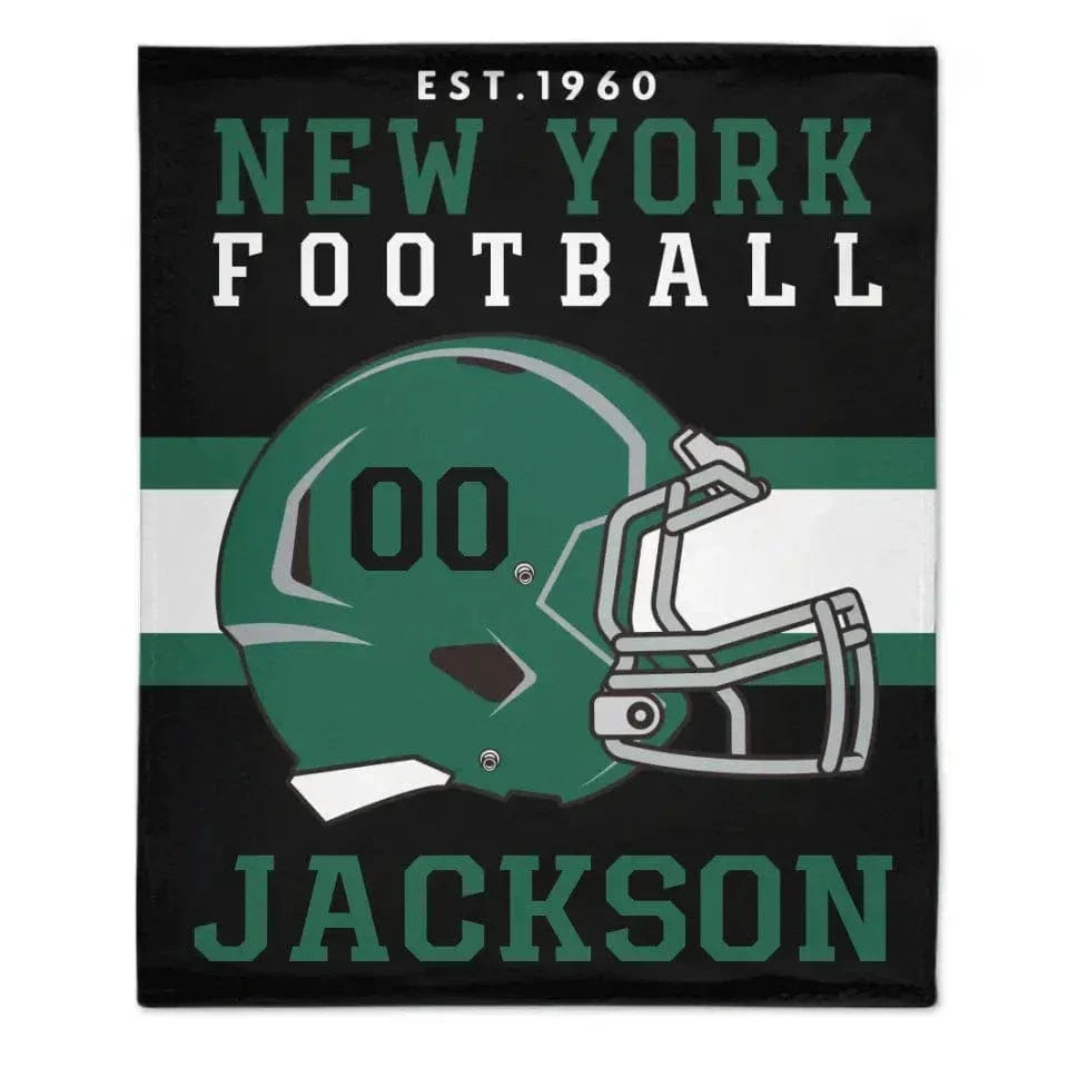 Personalized Blanket for Football Fans - Custom Name Blanket - Ideal for Youth Football Players And Adults - Joliny