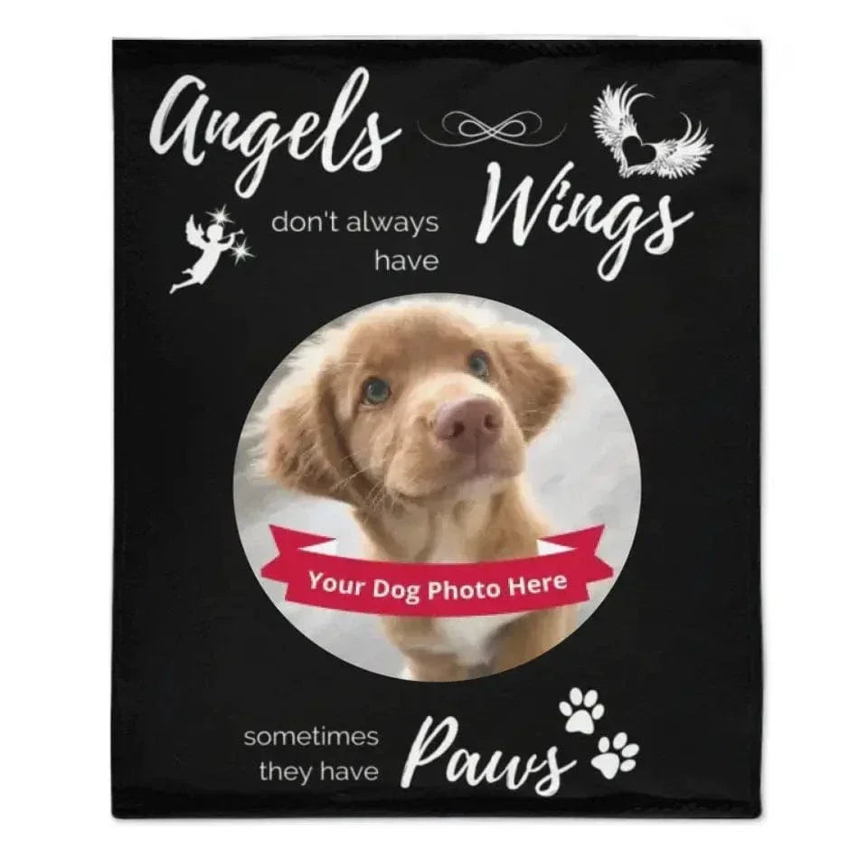 Personalized Blanket Gifts For Pet Owner Dog Cat Lovers - Angels don't always have Wings - Joliny