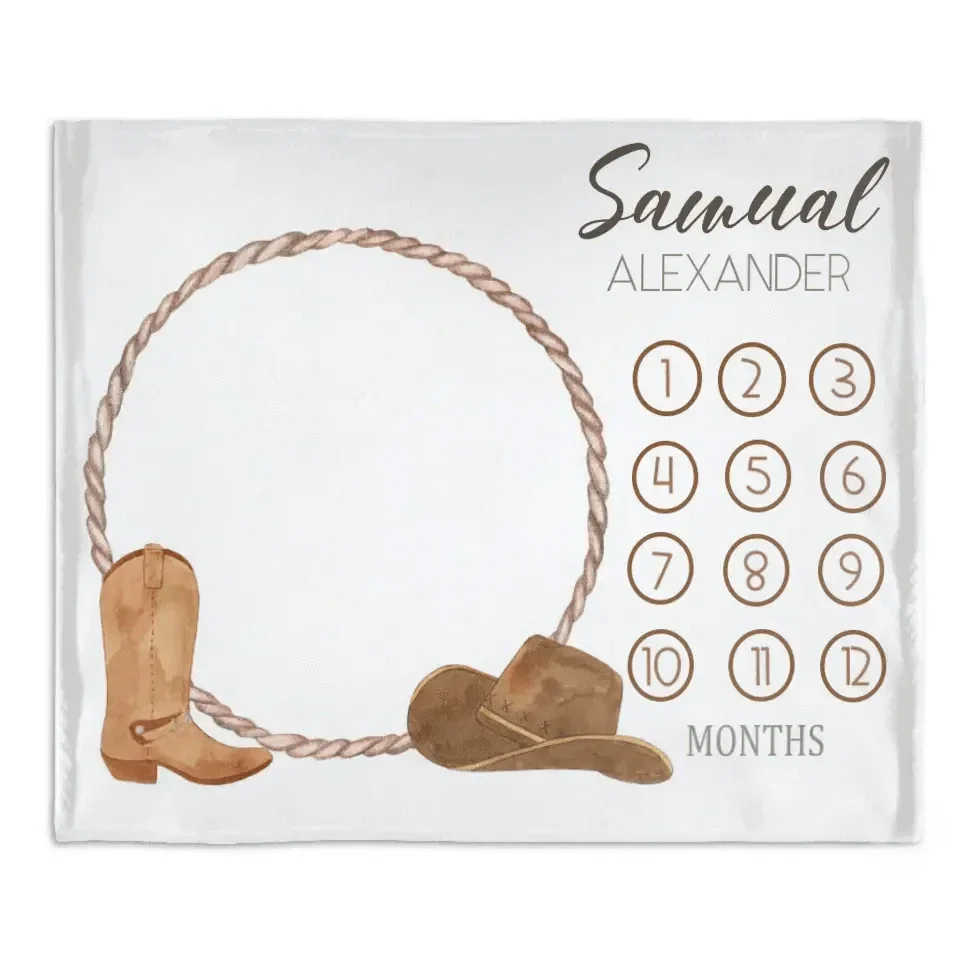 Personalized Blankets Customized Baby Blankets with Baby's Birth Month and Name - Joliny