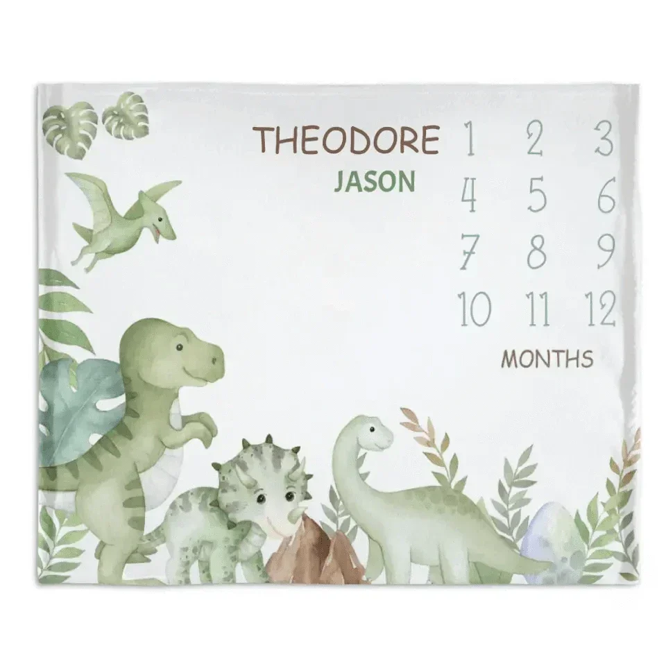 Personalized Blankets Customized Baby Blankets with Baby's Birth Month and Name - Joliny