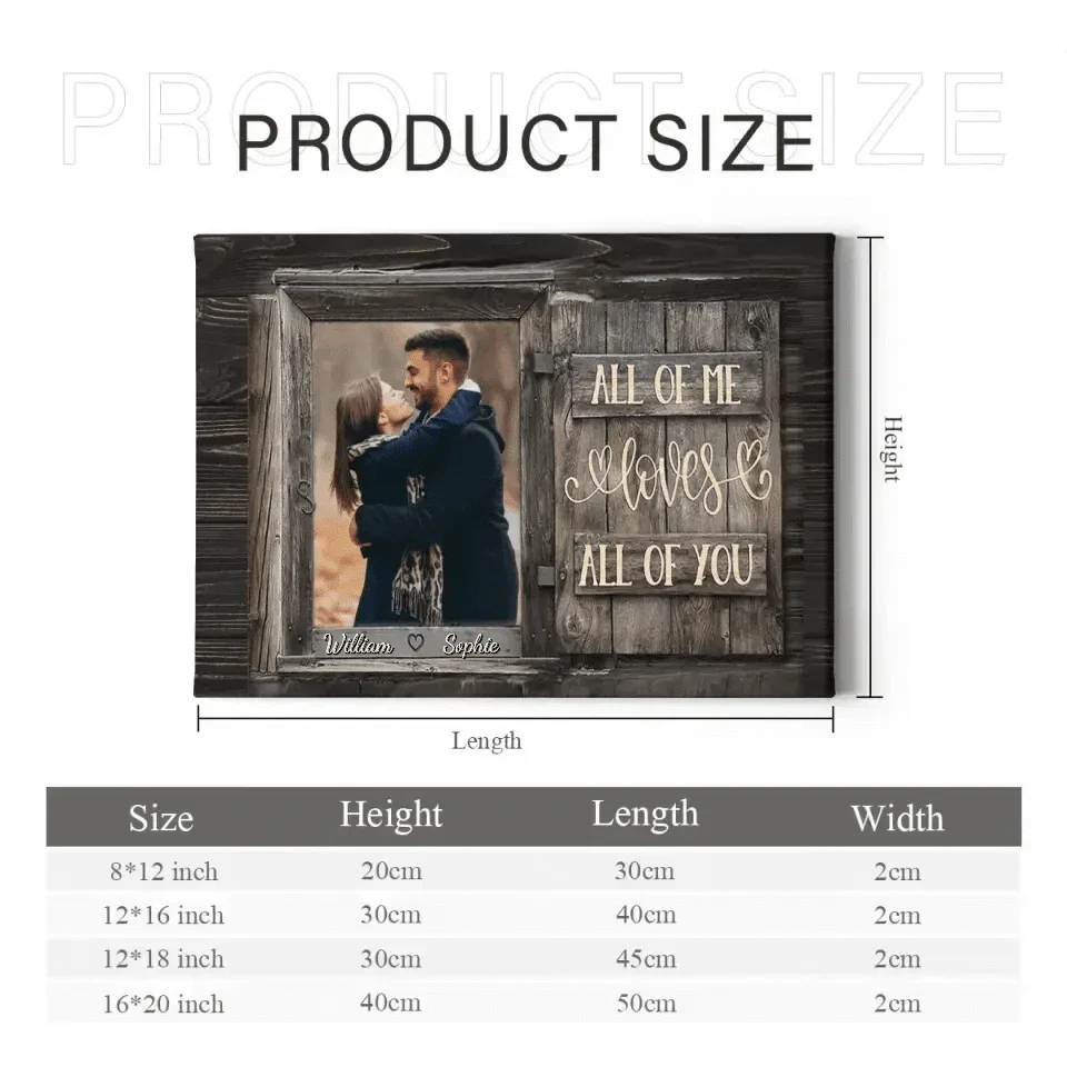 Personalized Canvas Wall Art - Gift For Couples, Husband Wife - Joliny