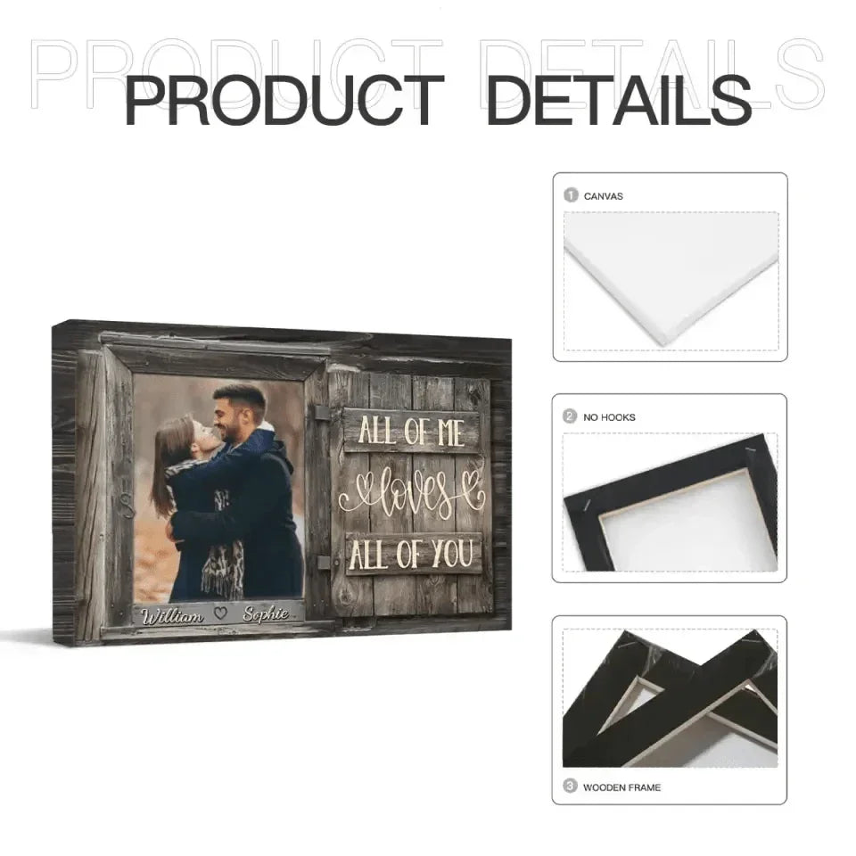 Personalized Canvas Wall Art - Gift For Couples, Husband Wife - Joliny