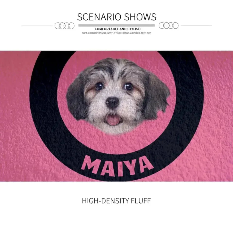 Personalized Cartoon Pet Portrait Rug, Animals, Dog, Cat - Custom Home Decor Rugs - Pet lovers Christmas gift - Joliny