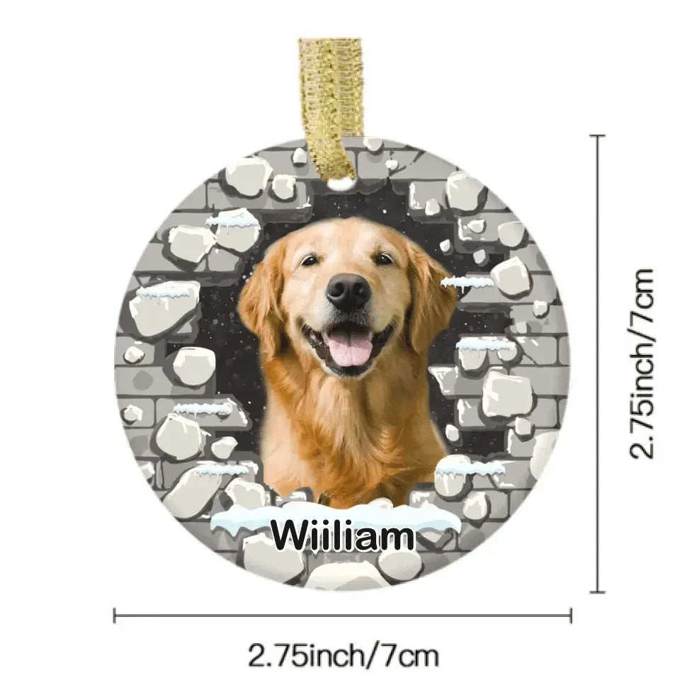 Personalized Ceramic Photo Ornament - Christmas gift - Joliny