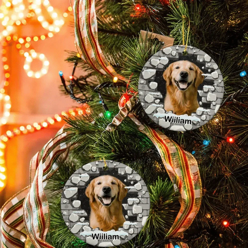 Personalized Ceramic Photo Ornament - Christmas gift - Joliny