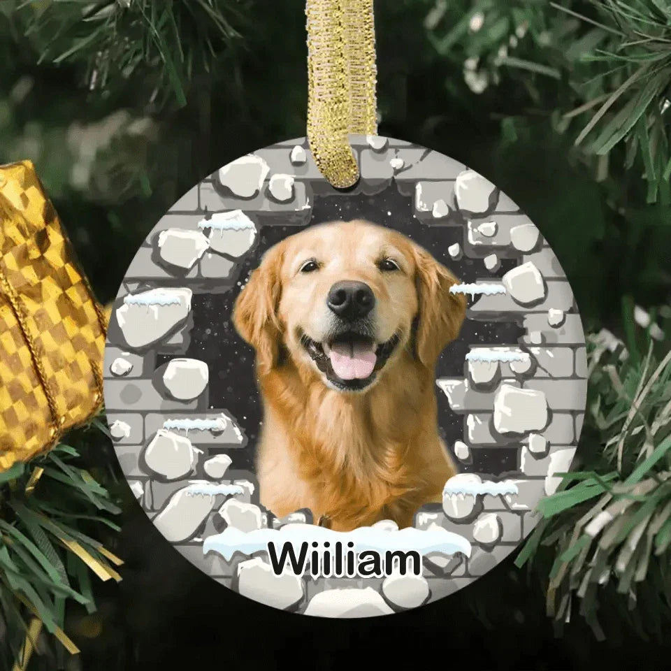 Personalized Ceramic Photo Ornament - Christmas gift - Joliny