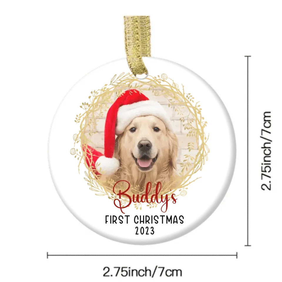 Personalized Christmas Custom Photo Ornaments for Pet Lovers - First Christmas - Joliny
