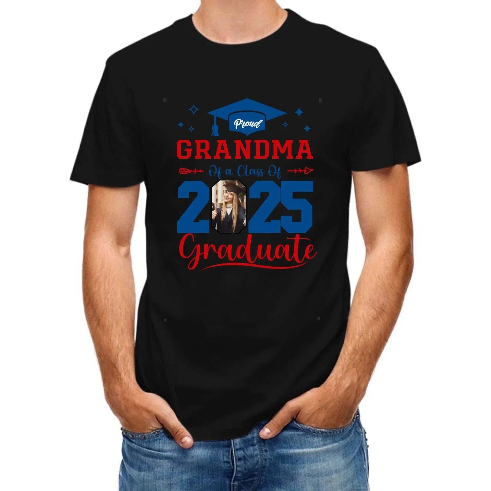 Personalized Class of 2025 Proud Graduate T-Shirt, Custom Photo - Joliny