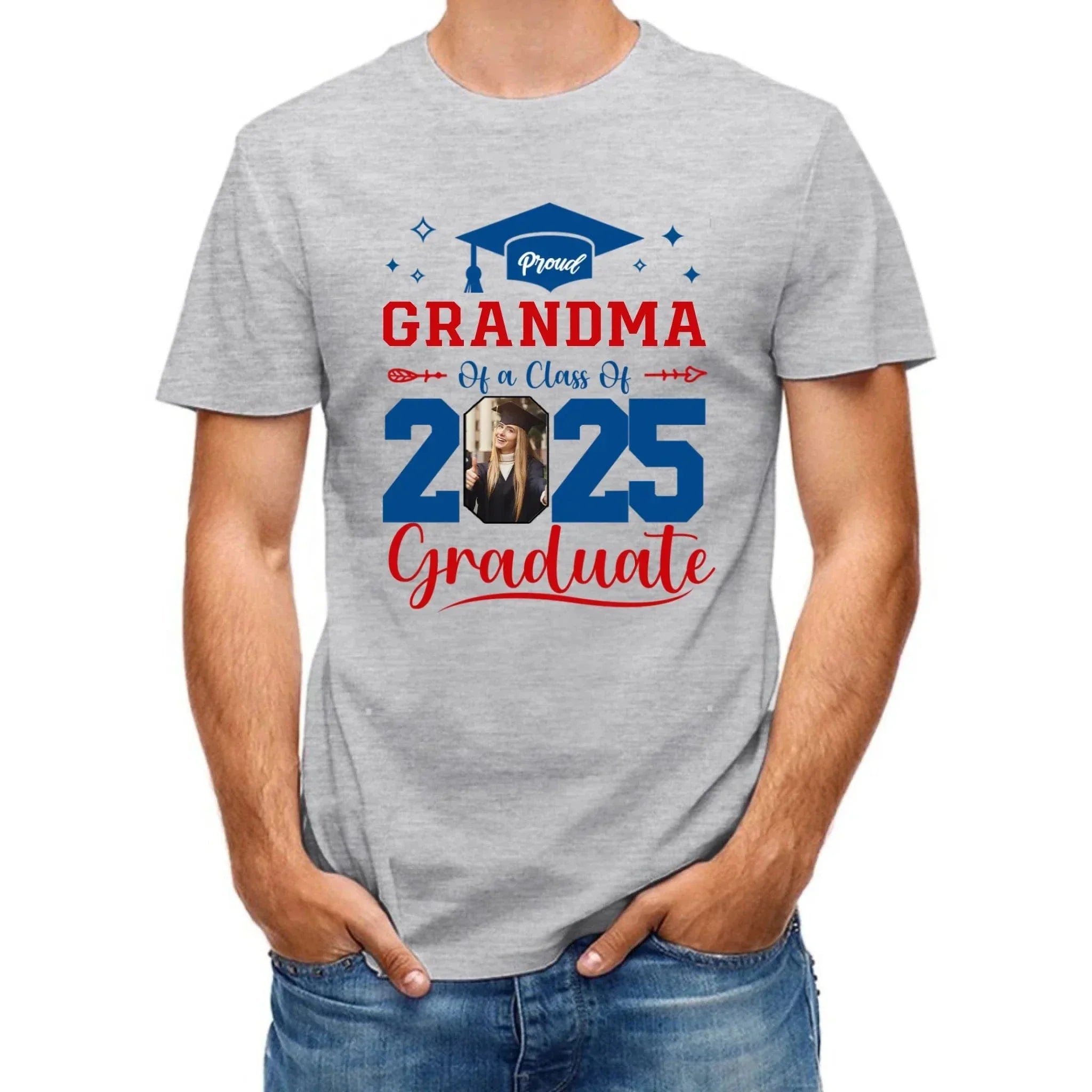 Personalized Class of 2025 Proud Graduate T-Shirt, Custom Photo - Joliny