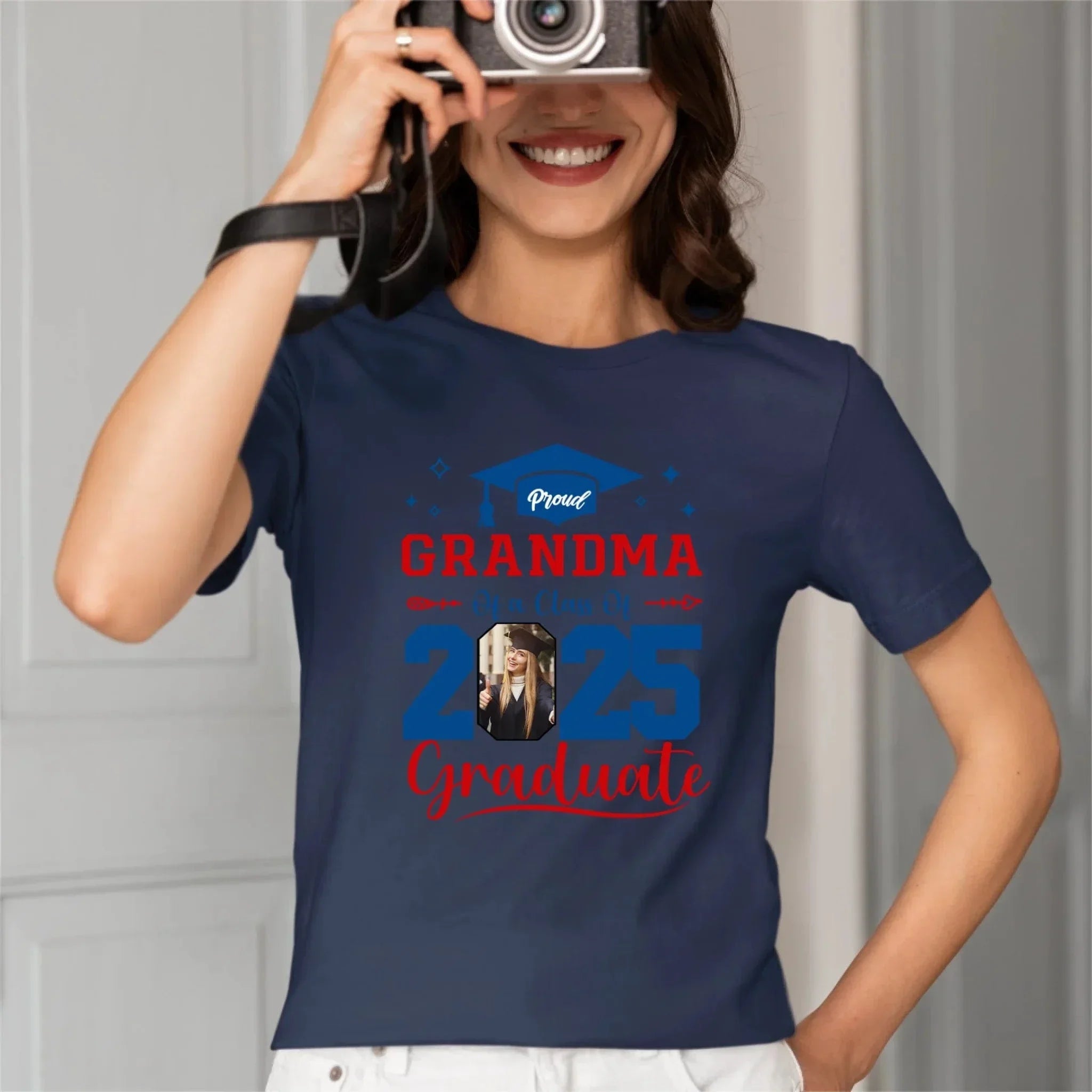 Personalized Class of 2025 Proud Graduate T-Shirt, Custom Photo - Joliny