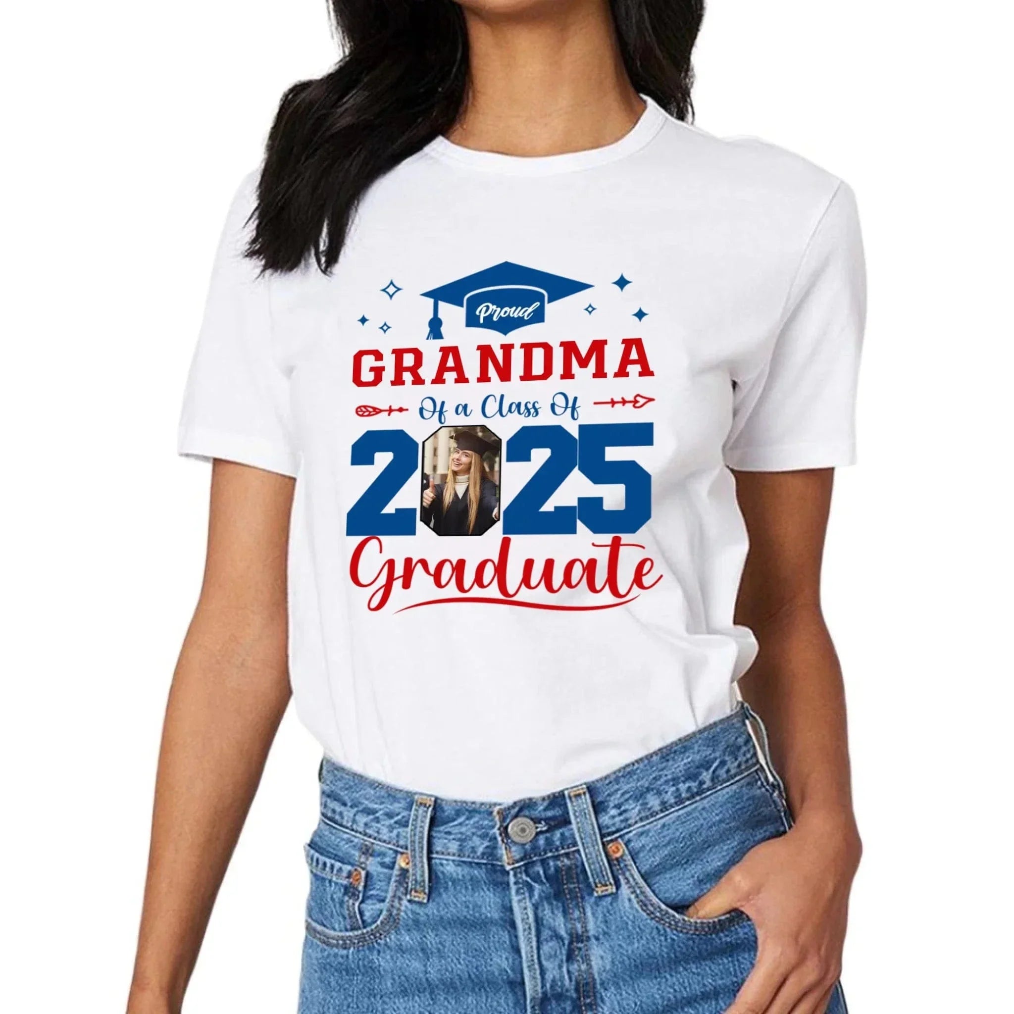 Personalized Class of 2025 Proud Graduate T-Shirt, Custom Photo - Joliny