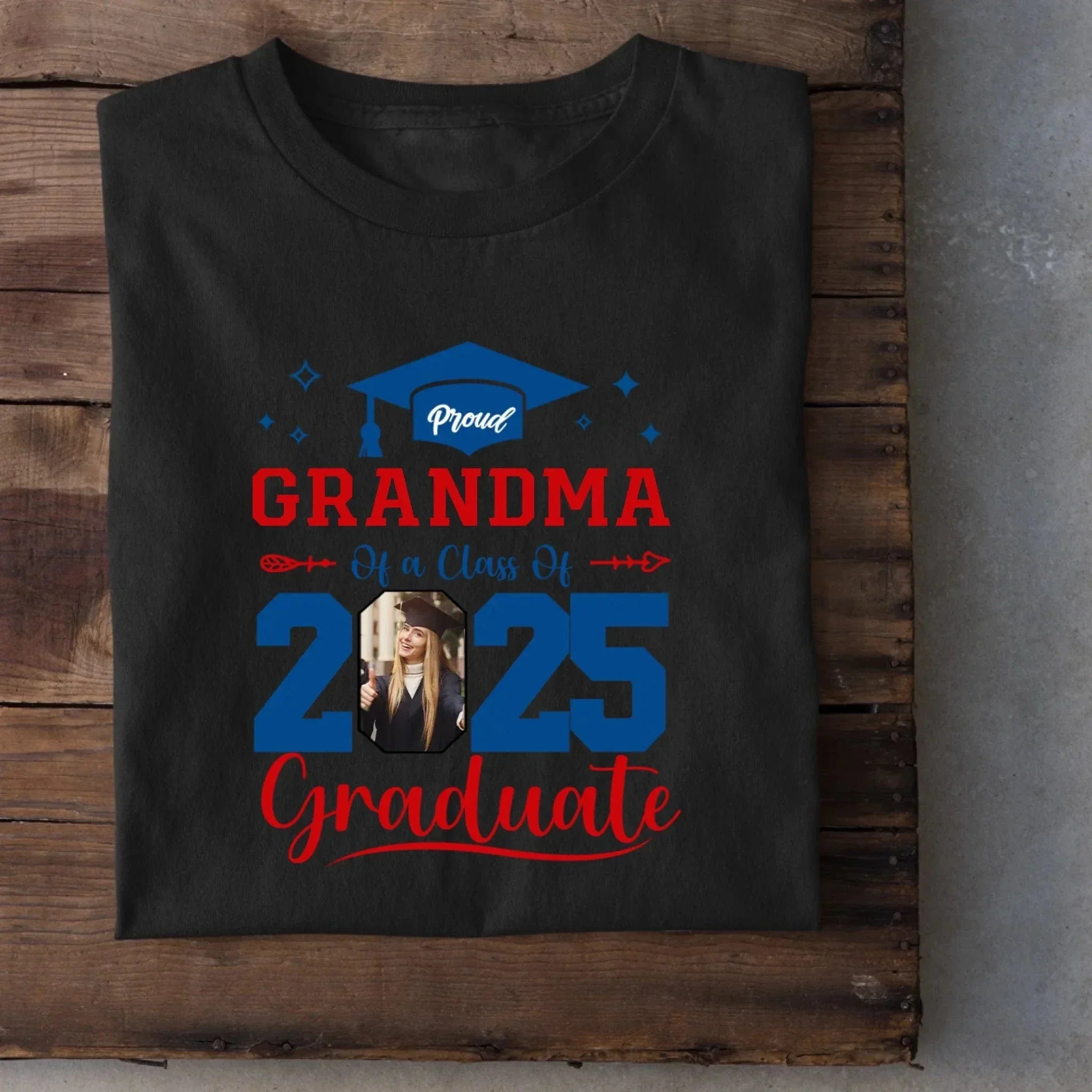 Personalized Class of 2025 Proud Graduate T-Shirt, Custom Photo - Joliny