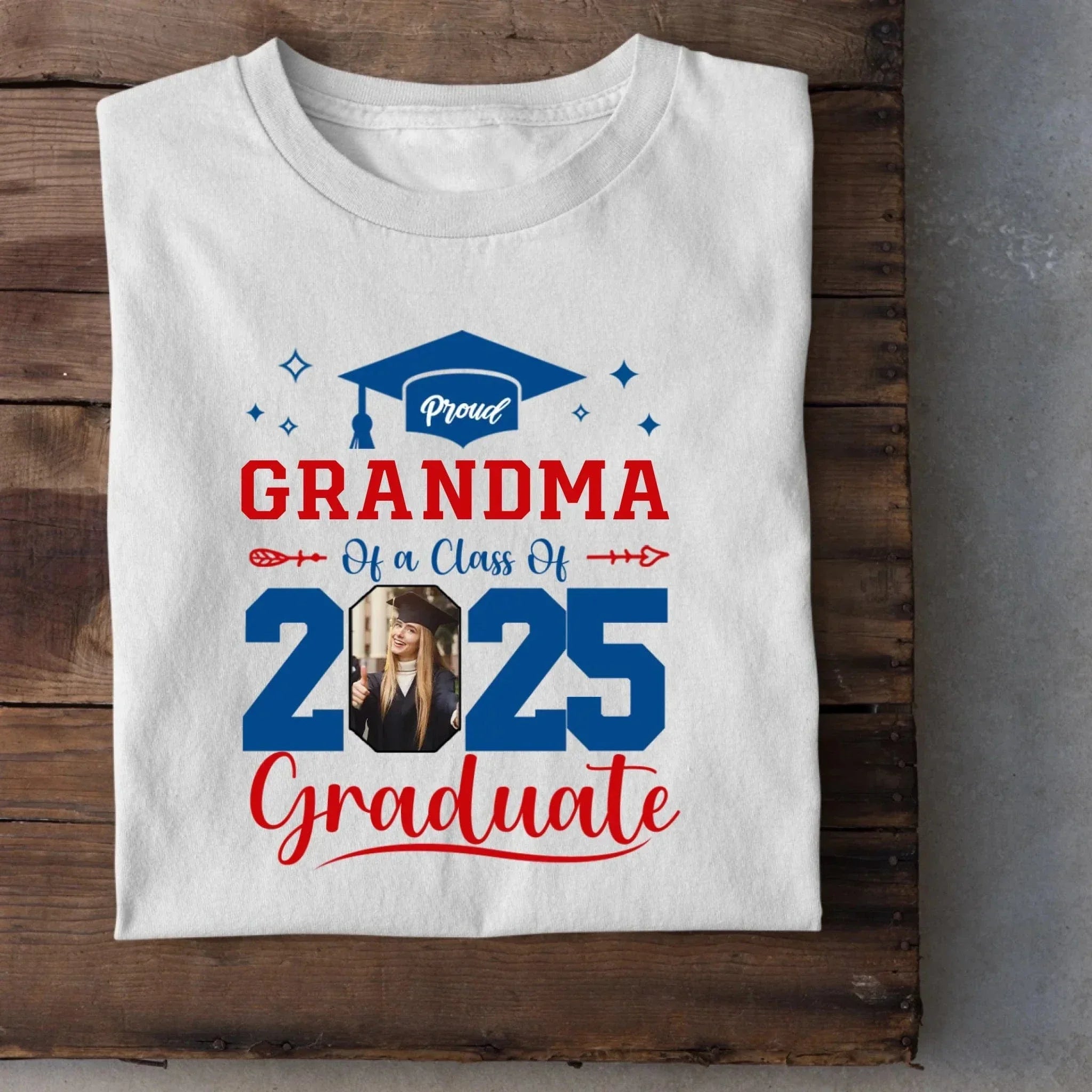 Personalized Class of 2025 Proud Graduate T-Shirt, Custom Photo - Joliny