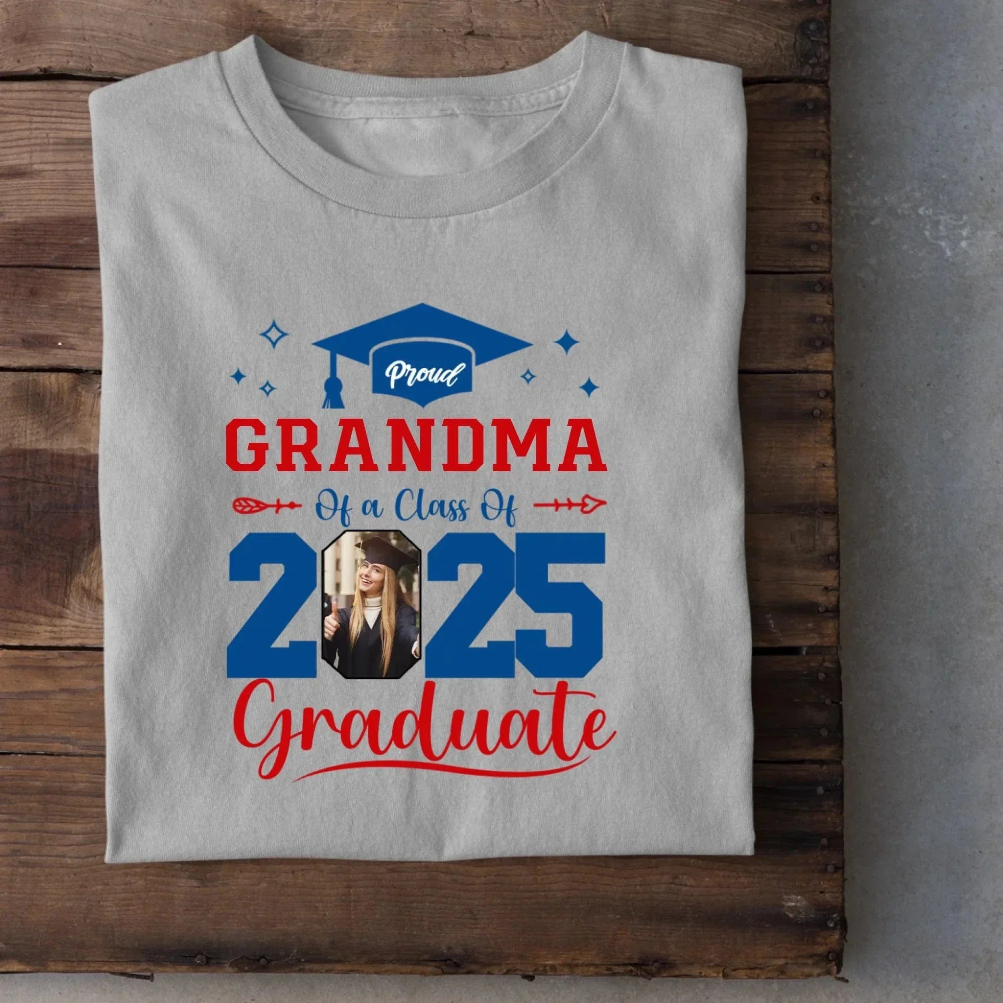 Personalized Class of 2025 Proud Graduate T-Shirt, Custom Photo - Joliny