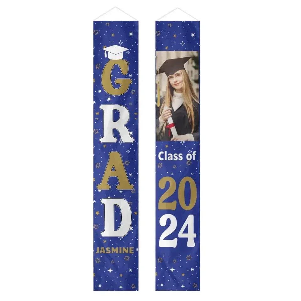 Personalized Custom 1 Photo Graduation Door Banner Party Decorations - Joliny