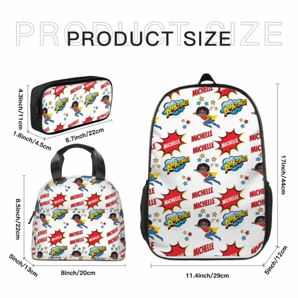 Personalized Custom Comic Book Boys Names - Superhero Child Name Backpacks - Joliny