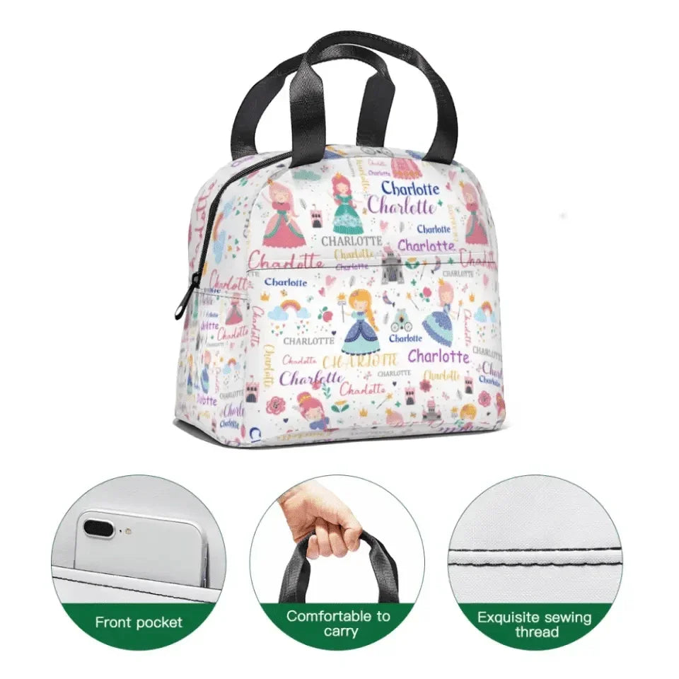 Personalized Custom Girls Name Backpack - with Princess Castle Magic Wand - Joliny