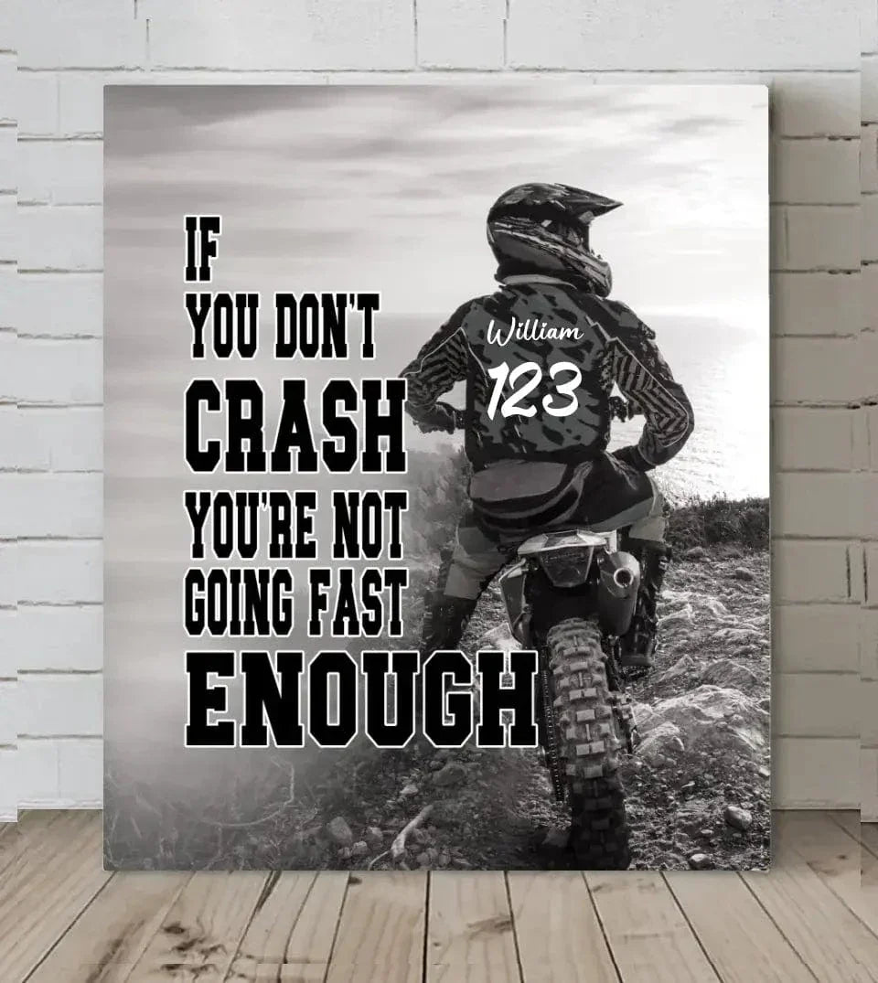 Personalized Custom Motocross Canvas Wall Art - If You Don't Crash You're Not Going Fast Enough - Joliny