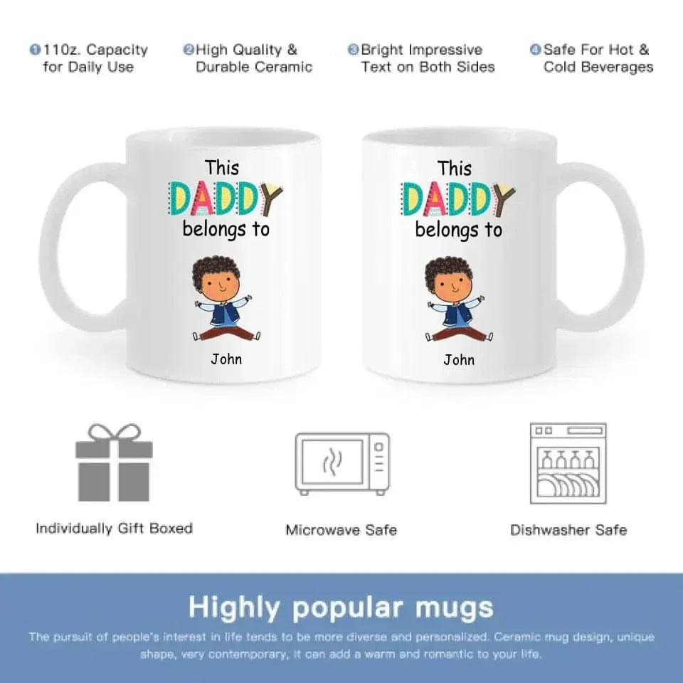 Personalized Custom Mug Life Is Just Better With kids, This Grandpa belongs to Kids Mug - Joliny