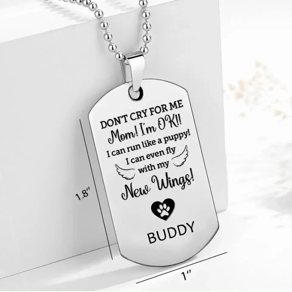 Personalized Custom Necklace - Gift For Pet Owners, Pet Lovers, Custom Photo Don't Cry For Me - Joliny