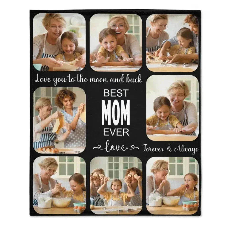 Personalized Custom Photo Blanket - Best Grandma Ever Best Mom Ever - Joliny