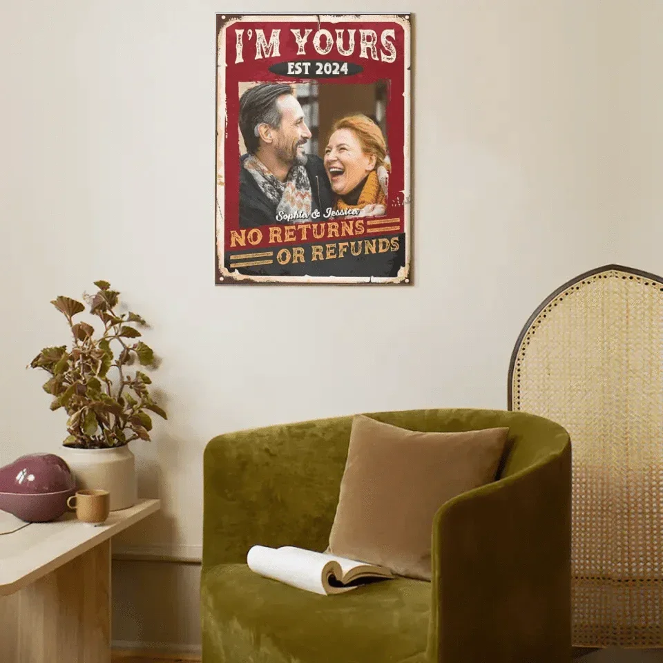 Personalized Custom Photo Canvas Wall Art-I'm Yours, No Returns Or Refunds - Joliny