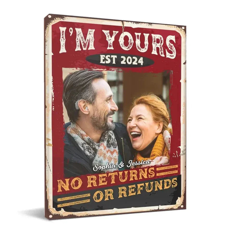 Personalized Custom Photo Canvas Wall Art-I'm Yours, No Returns Or Refunds - Joliny