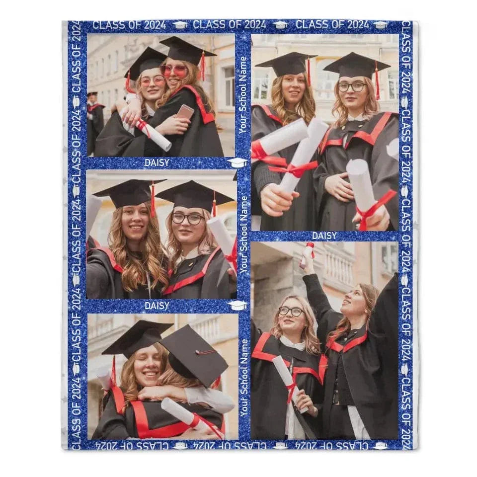 Personalized Custom Photo Graduation Blanket, Class of 2024 Gift - Joliny