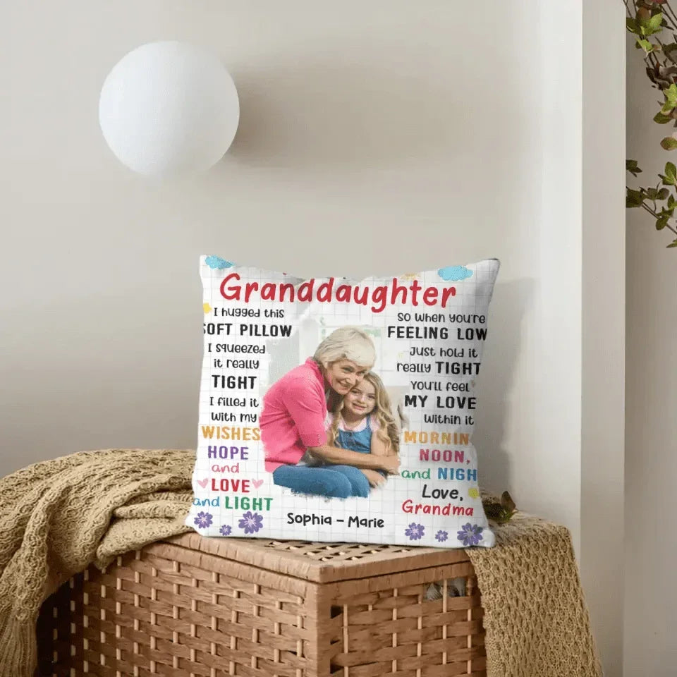 Personalized Custom Photo Pillow Gift For Granddaughter - Joliny