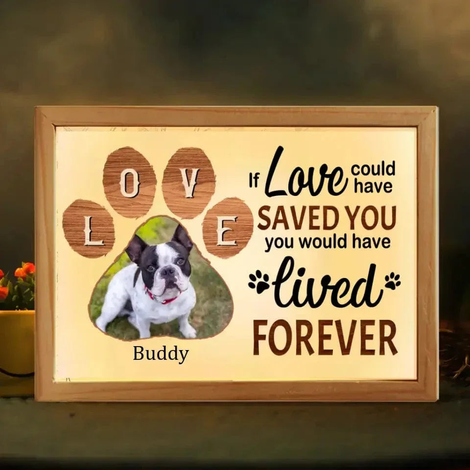 Personalized Custom Picture Frame Box - Dog Memorial, You Would Have Lived Forever - Joliny