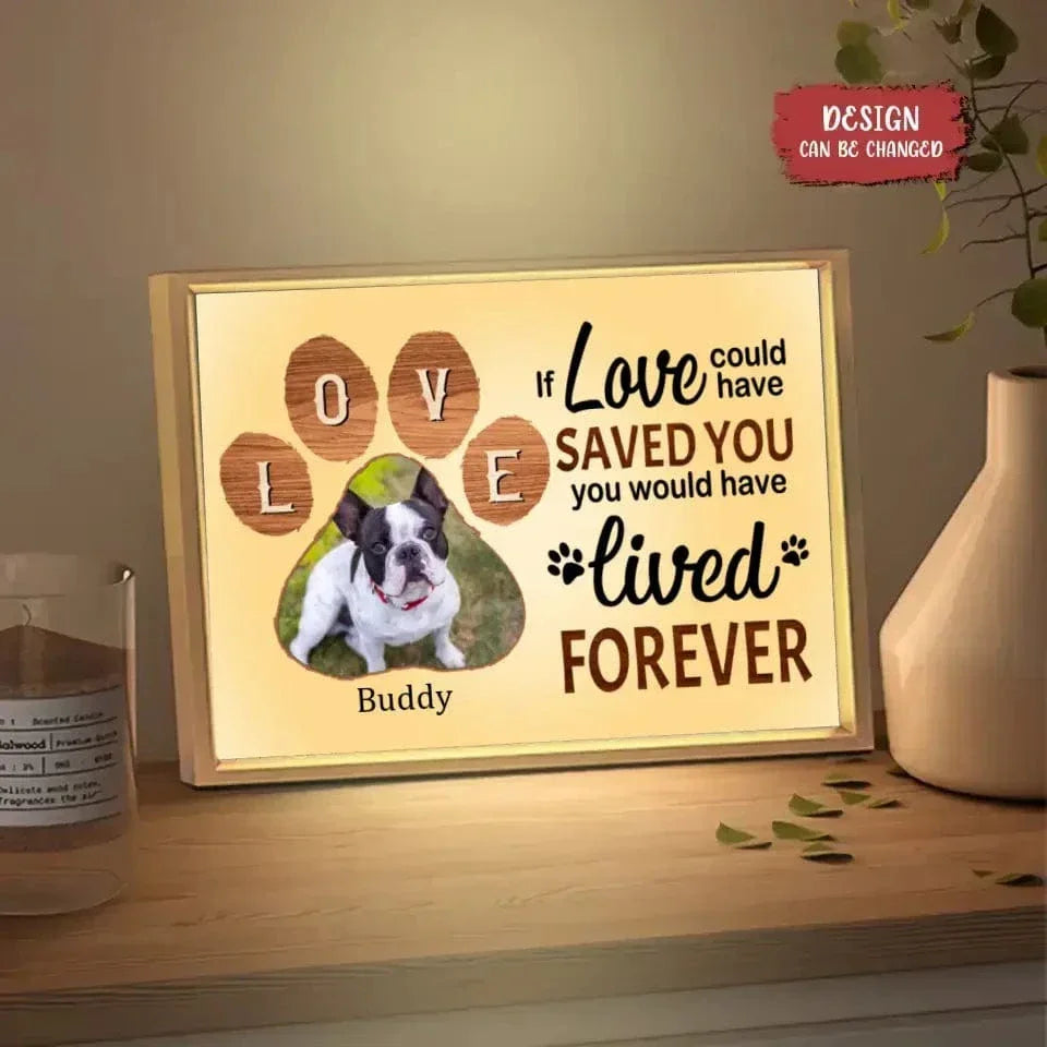 Personalized Custom Picture Frame Box - Dog Memorial, You Would Have Lived Forever - Joliny