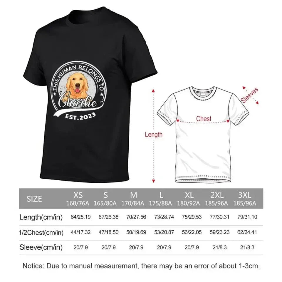 Personalized Custom Unisex T-Shirt - Human Belongs To Dog - Joliny