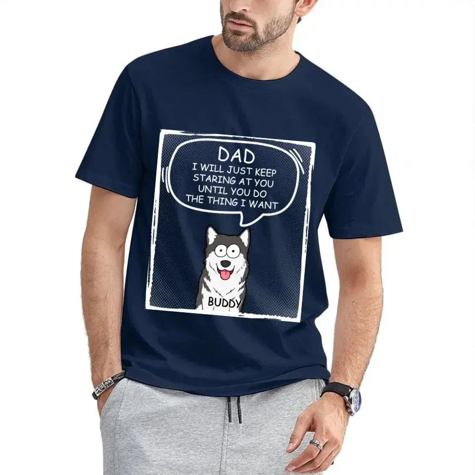 Personalized Custom Unisex T-shirt - We Will Just Keep Staring At You - Gift For Pet Owners - Joliny