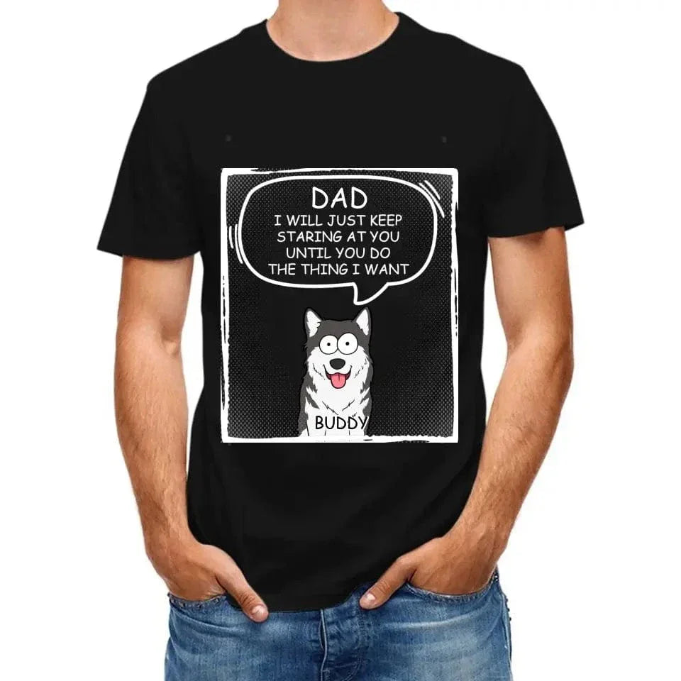 Personalized Custom Unisex T-shirt - We Will Just Keep Staring At You - Gift For Pet Owners - Joliny
