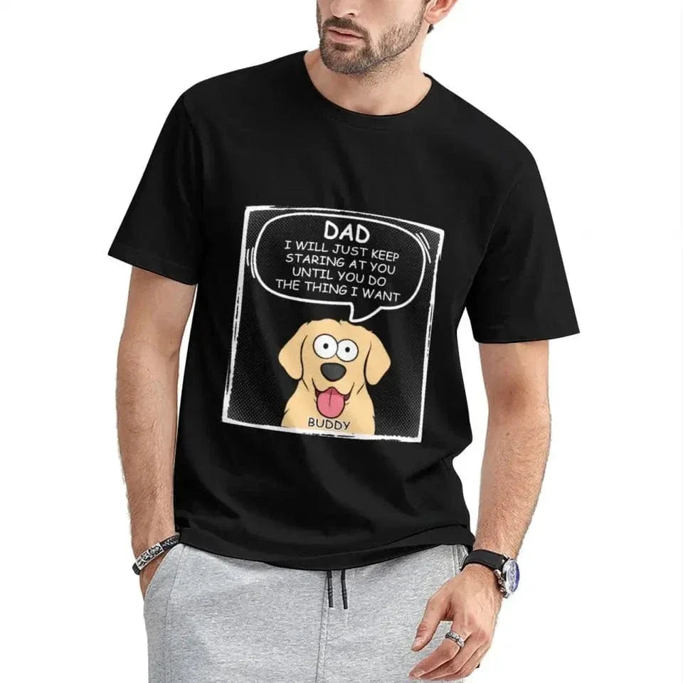 Personalized Custom Unisex T-shirt - We Will Just Keep Staring At You - Gift For Pet Owners - Joliny