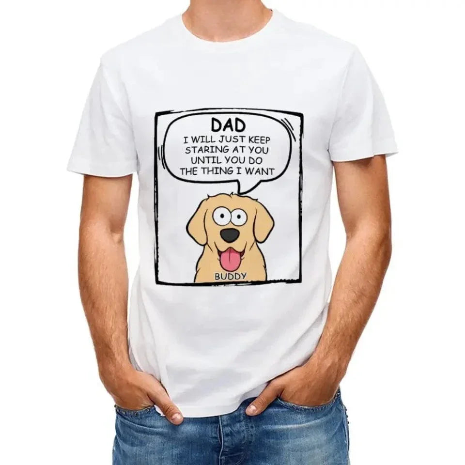 Personalized Custom Unisex T-shirt - We Will Just Keep Staring At You - Gift For Pet Owners - Joliny
