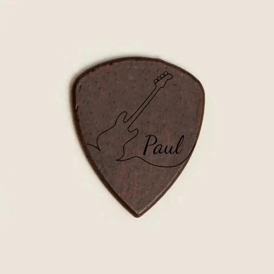 Personalized Custom Wooden Guitar Pick Box Storage - Joliny