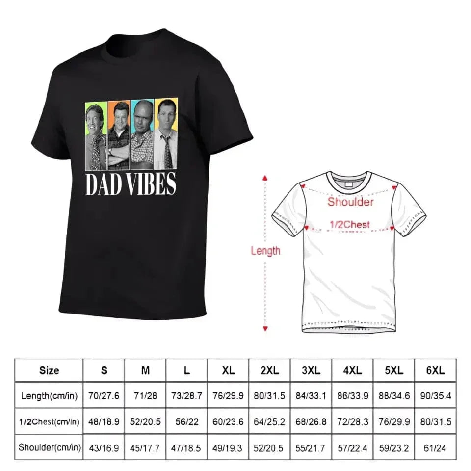 Personalized Dad Vibes Shirt-Customized Four Photos - Joliny