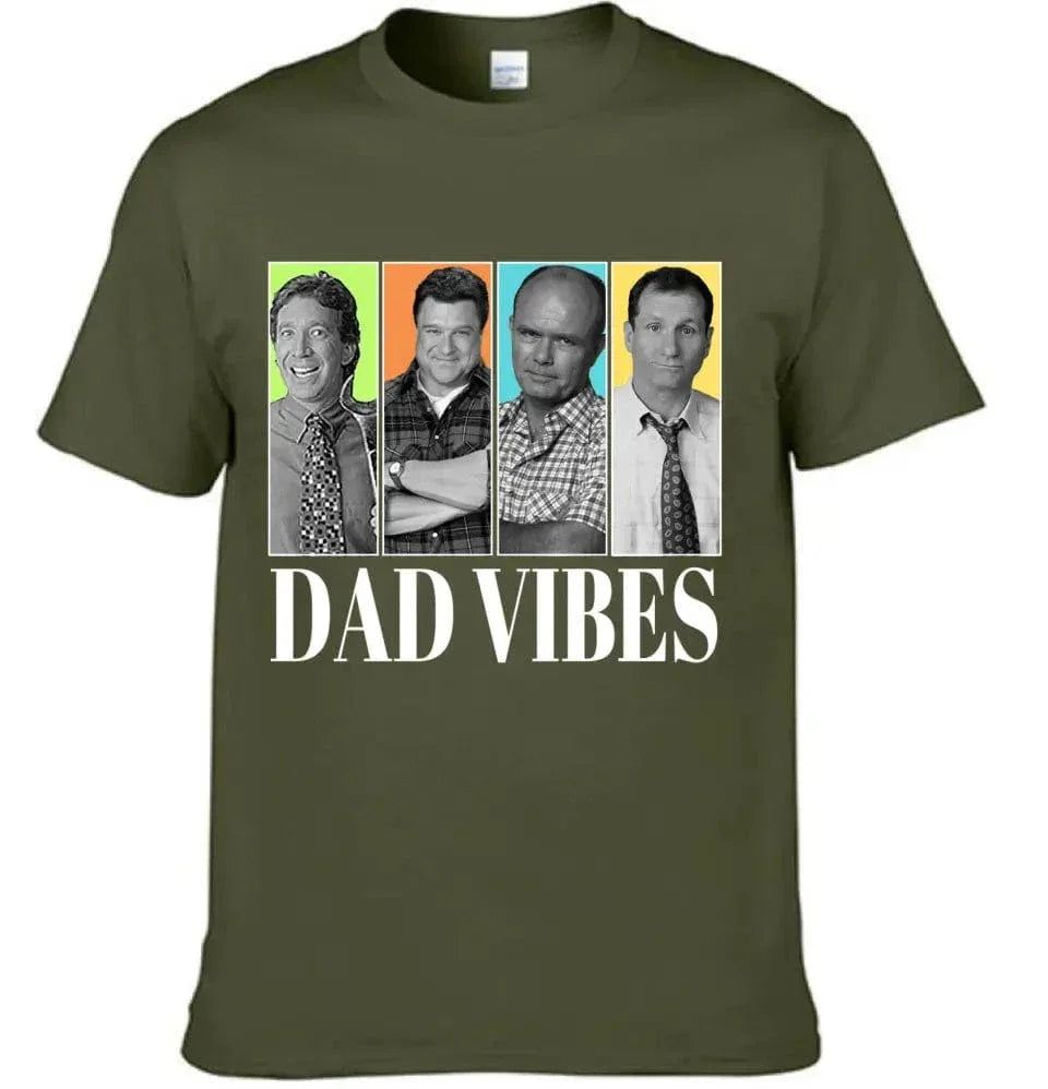 Personalized Dad Vibes Shirt-Customized Four Photos - Joliny