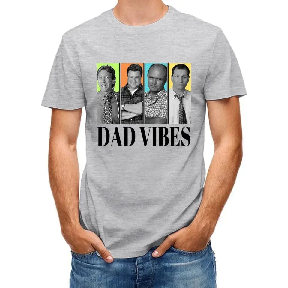 Personalized Dad Vibes Shirt-Customized Four Photos - Joliny