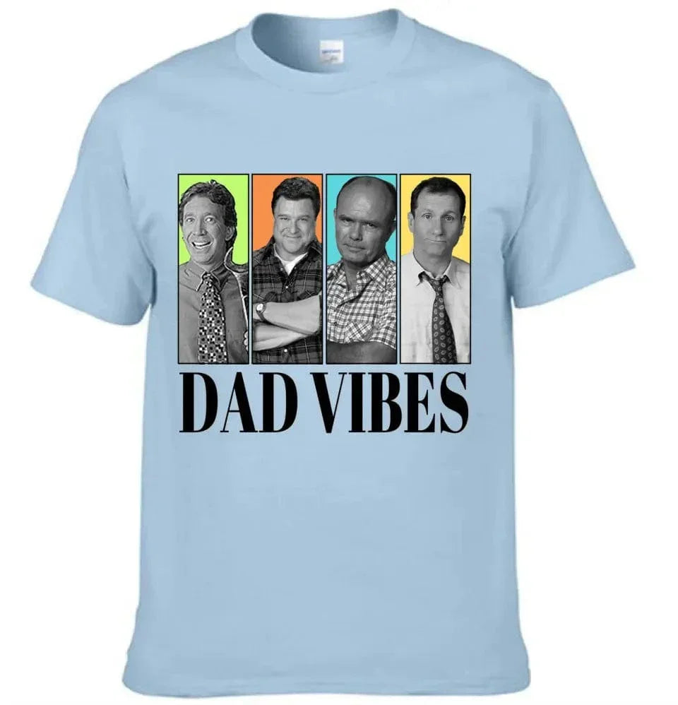 Personalized Dad Vibes Shirt-Customized Four Photos - Joliny