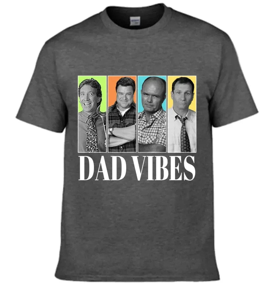 Personalized Dad Vibes Shirt-Customized Four Photos - Joliny