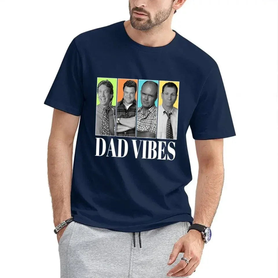 Personalized Dad Vibes Shirt-Customized Four Photos - Joliny