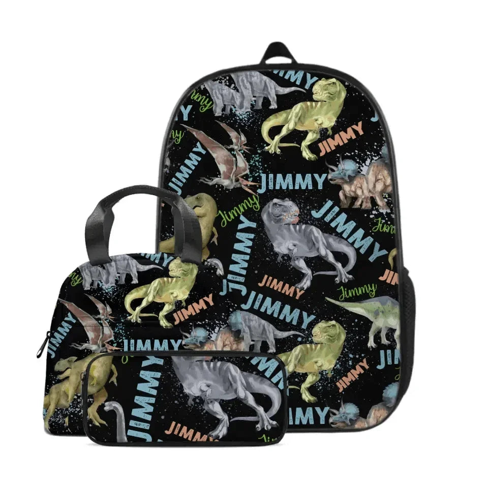 Personalized Dinosaur Lovers with Names Custom Backpacks - Opening Season Gifts for Kids - Joliny
